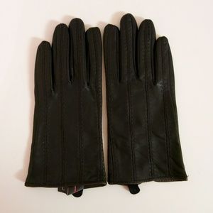 Genuine Soft Leather Women's Gloves - Black